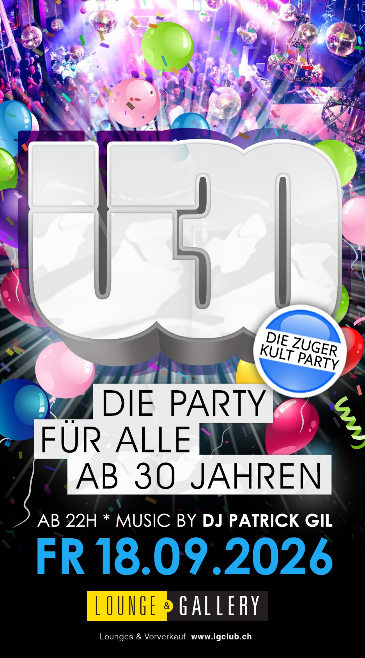 Ü30 Party Zug - Die Kultparty ab 30 Jahren