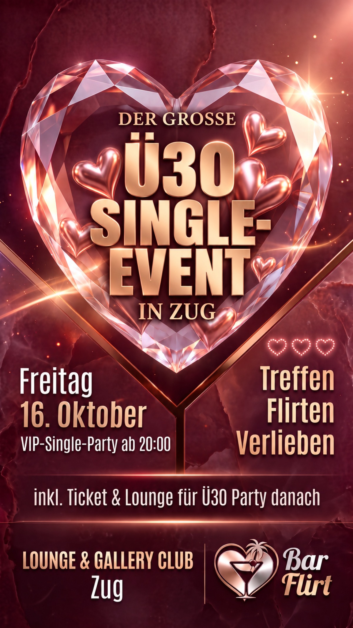BARFLIRT.CH - Ü30 Single Event Zug
