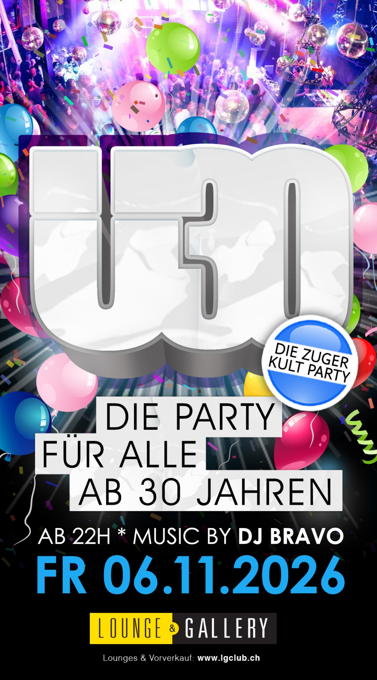 Ü30 Party Zug - Die Kultparty ab 30 Jahren